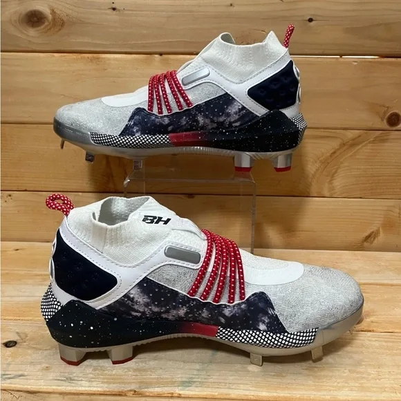 New Under Armour Harper 8 Low USA ST Baseball Cleats 3026590 100 Men's Size 7 - Picture 2 of 6